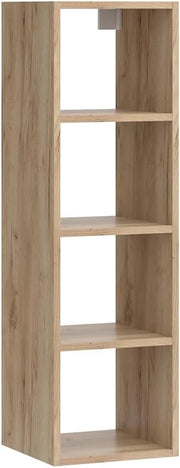 Scaffale a muro Wido, Antracite, 30 x 100 cm con 4 ripiani aperti, per l’archiviazione a parete di libri e oggetti decorativi