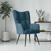 Sedia Relax Blu in Velluto