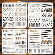 Kit di stampo per vetro 4 pezzi - Prodotto riciclabile - Stampa per pittura - Stampa per muri - Stampa per mobili in legno - Ispirazione creativa - Stencil per pittura