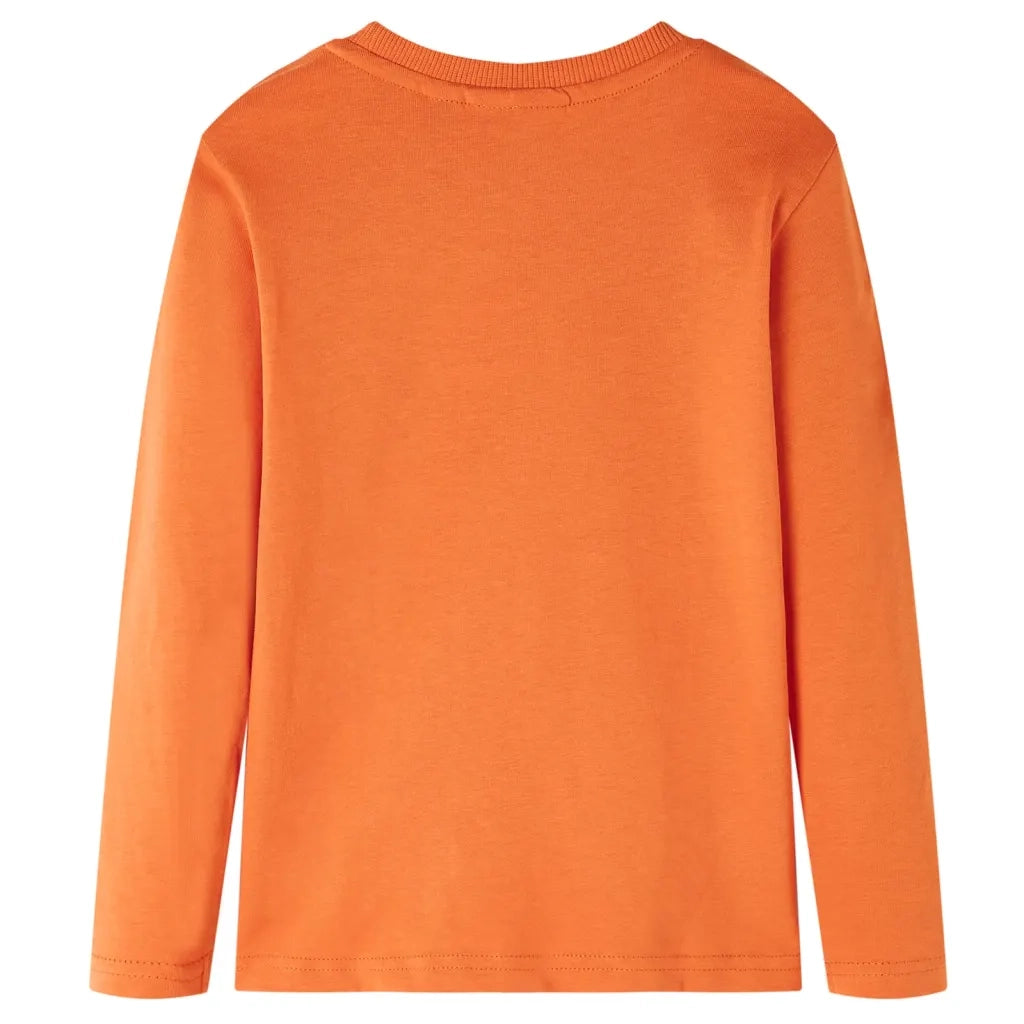 Maglietta per Bambini Maniche Lunghe Arancione Scuro 104cod mxl 84416