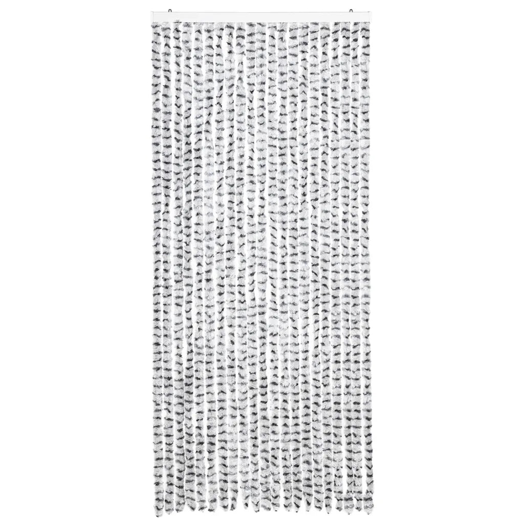 Zanzariera Grigio Chiaro e Grigio Scuro 90x220 cm Ciniglia 325455