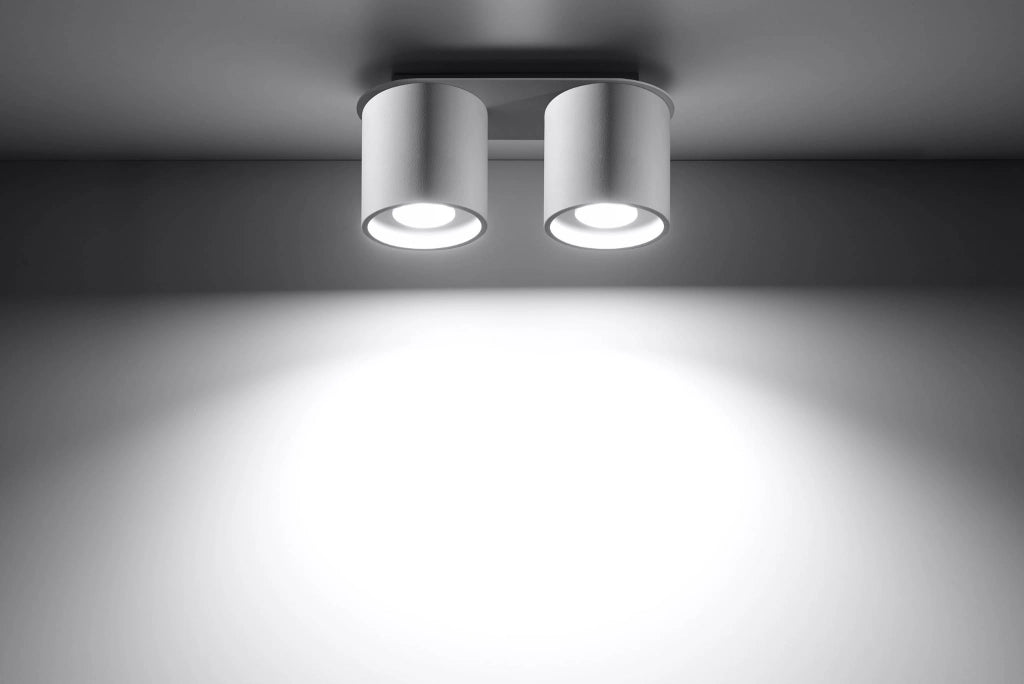 Faretto ORBIS 2 luci bianco GU10 metallo Sollux SL0056