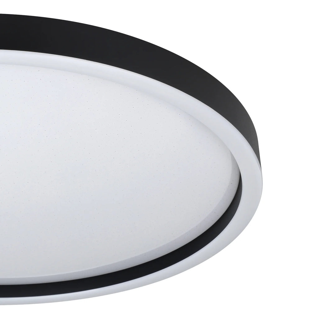 Plafoniera Moderna Montemorelos-Z Alluminio Nero Luce Led Integrato 34,5W