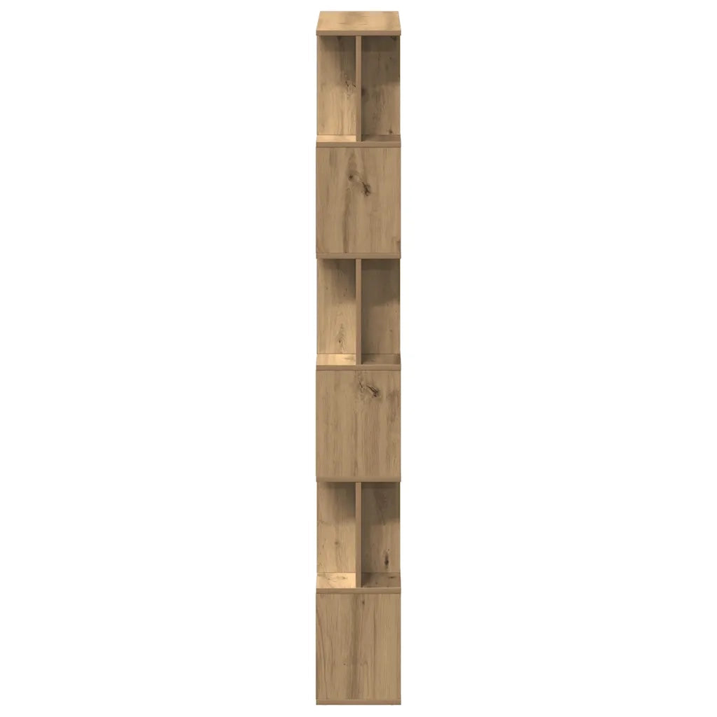 Libreria-Scaffale per Libri-Mobile di Stoccaggio Rovere Artigianale 80x24x192 cm Legno Multistrato