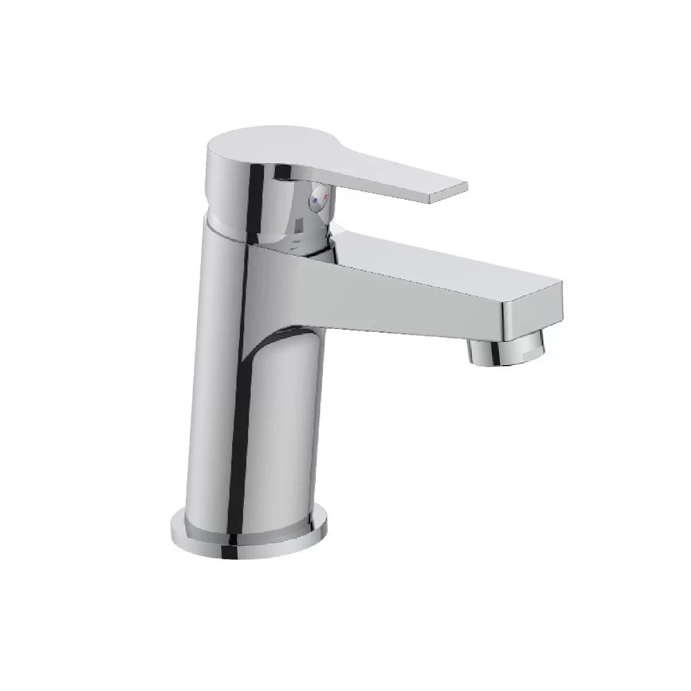 Rubinetto lavabo cromato con leva in metallo - Serie Hellis