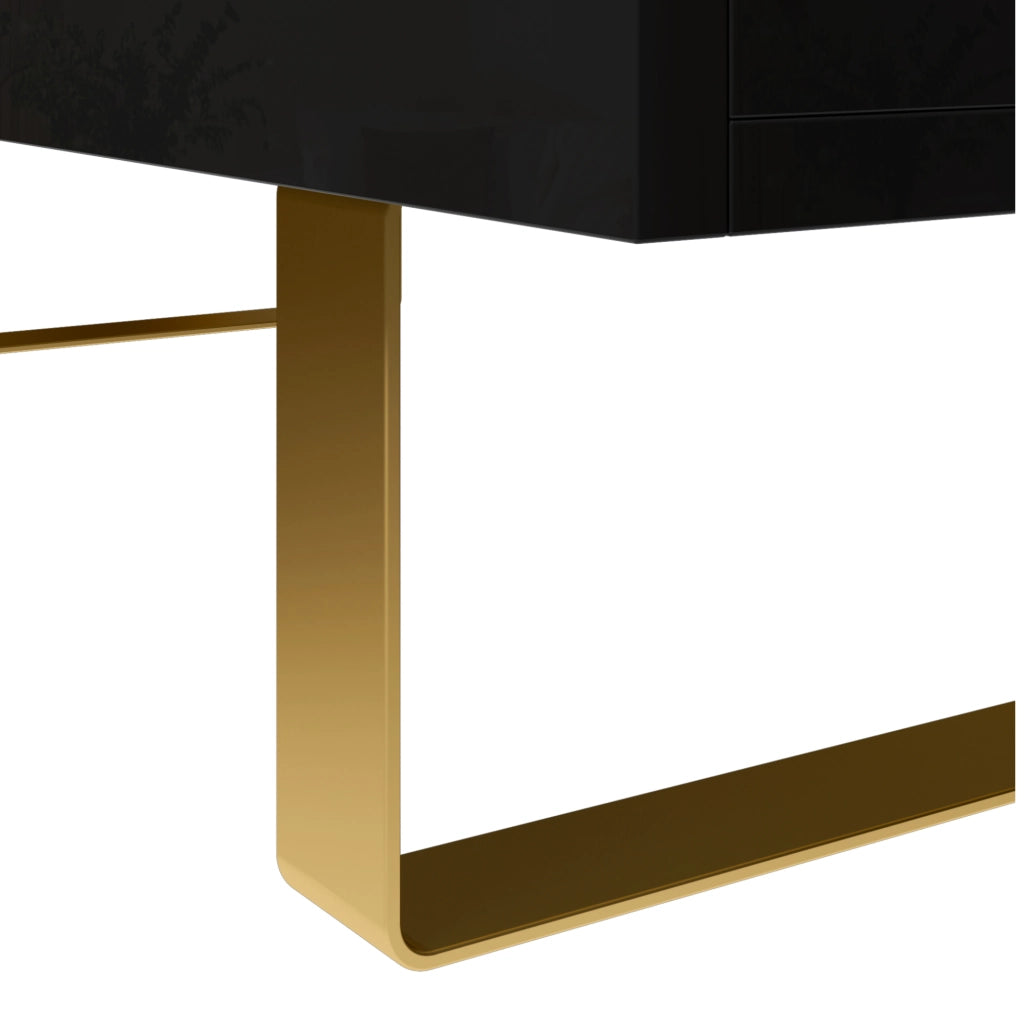 Tavolino da caffè 100x50x54.5 cm sollevabile con cassetto e vano contenitore in MDF nero