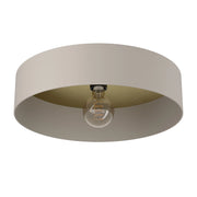 Plafoniera Minimal Duaia Acciaio Tortora 1 Luce E27