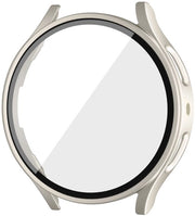 Copertura protettiva per orologio Samsung Watch 7 40mm (inclusa protezione schermo), bianco rotto, set da 2