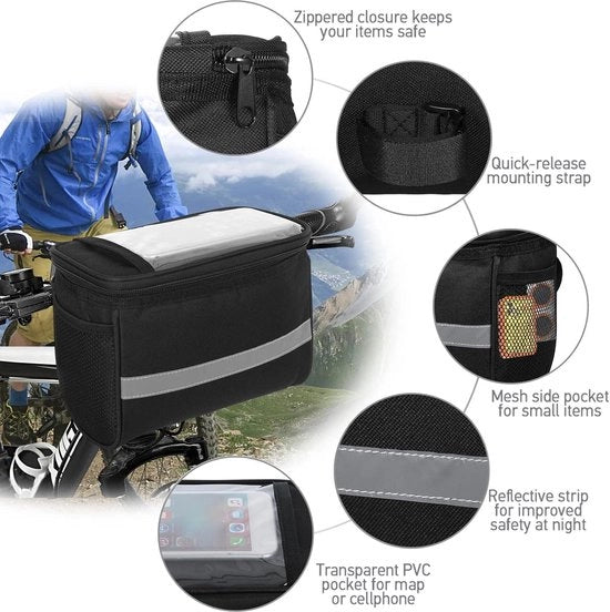 Tas di guida per bicicletta - tas da bicicletta - borse da bicicletta - borse da bicicletta elettriche - Tas per bicicletta e telefono - Borsa di carico per bicicletta
