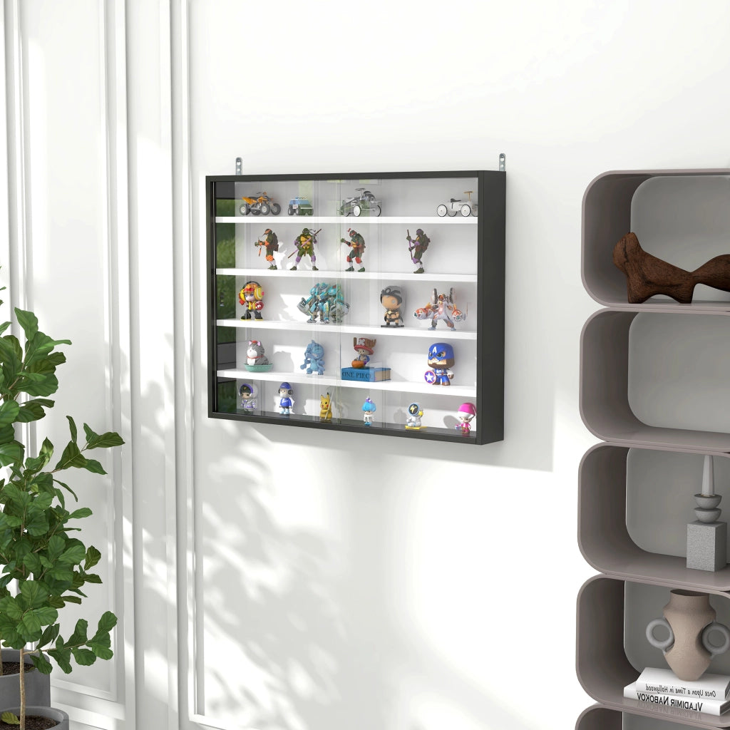 Libreria Vetrina Espositiva ¨C Zephmum ¨C Bianco e Nero 80x60x9.5 cm
