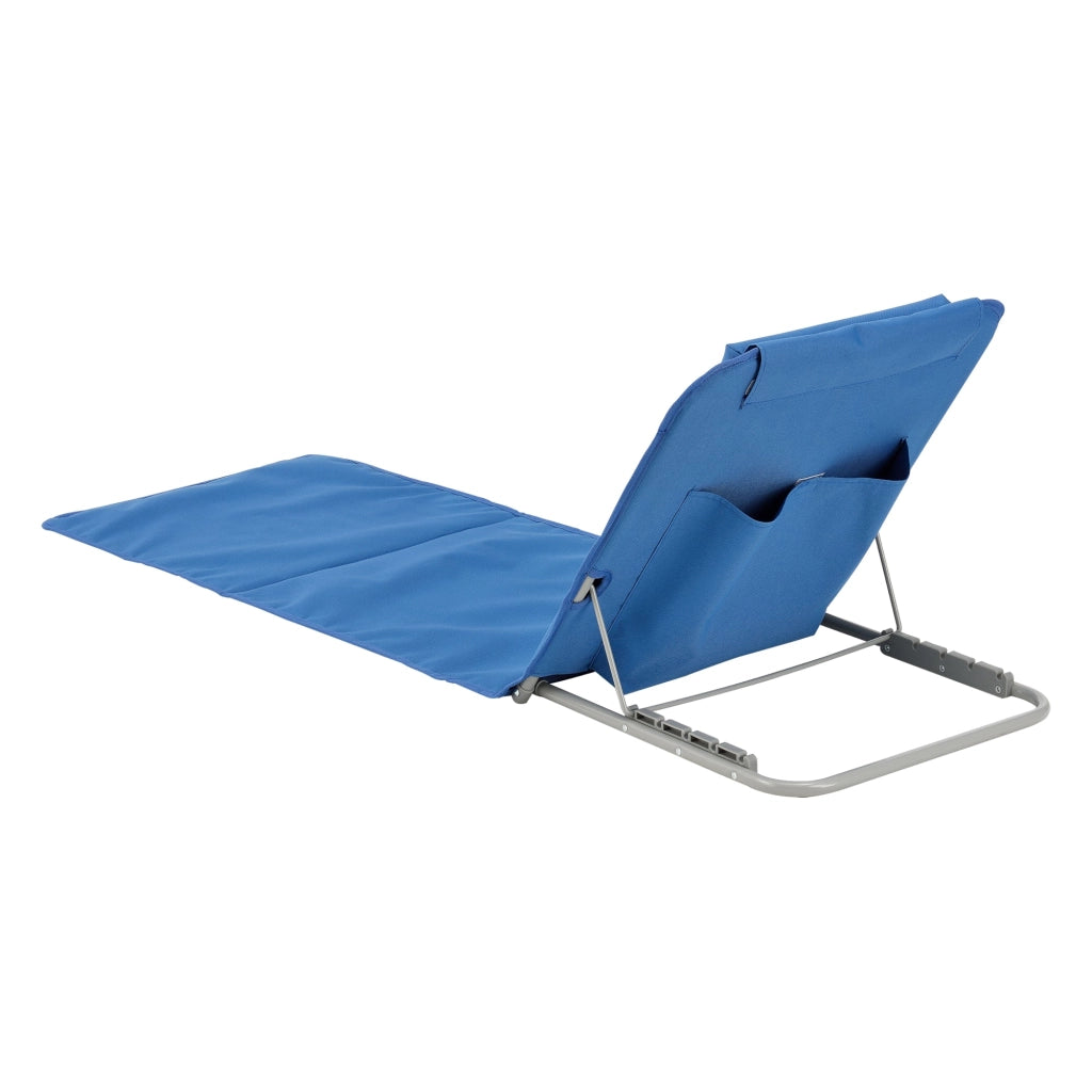 Set di 2 materassini da spiaggia con schienale reclinabile blu 03_0009657