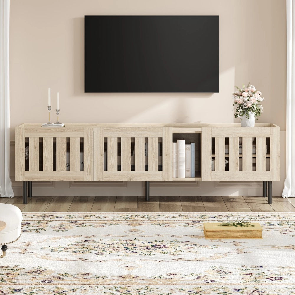 Mobile TV Lowboard ¨C MINIMAL ¨C Legno MDF, Design Traforato, 160x40x47 cm