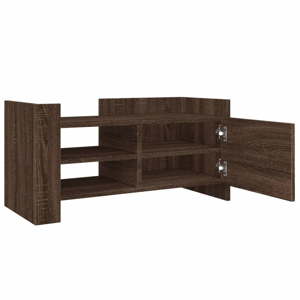 Mobile TV multimediale scaffale TV mobile TV sala da pranzo soggiorno camera da letto rovere 80 x 35 x 40 cm legno ingegnerizzato marrone 02_0027227