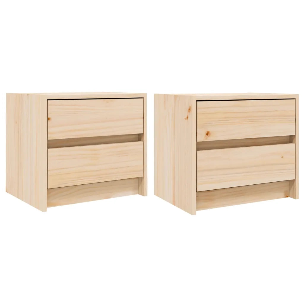 Comodini 2 pz 40x31x35,5 cm in Legno Massello di Pinocod mxl 94933