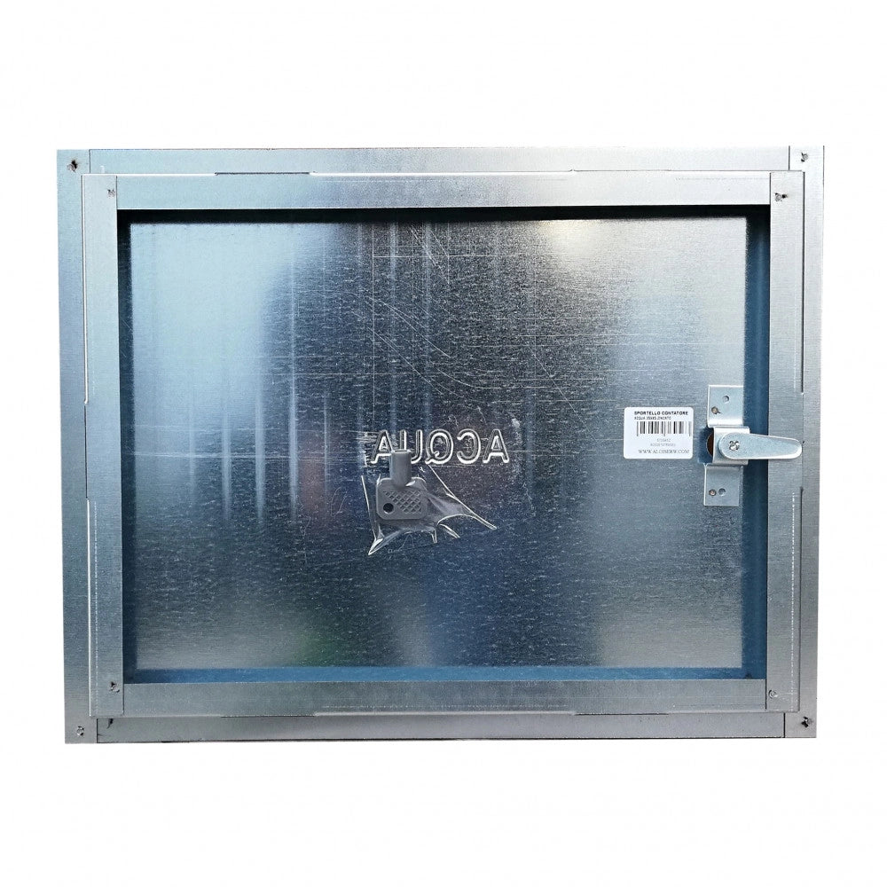 Sportello portello porta zincata per chiusura nicchia contatore acqua, scegli se  lc 55 x hc 40 cm ( ln 51 x hn 36 cm )