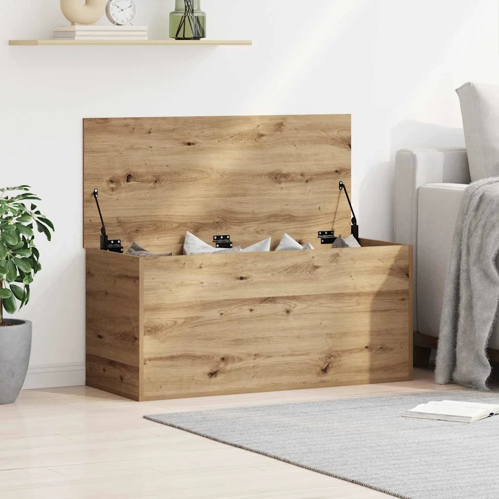 Scatola di Stoccaggio rovere artigianale 100 x 42 x 46 cm CFW1348719