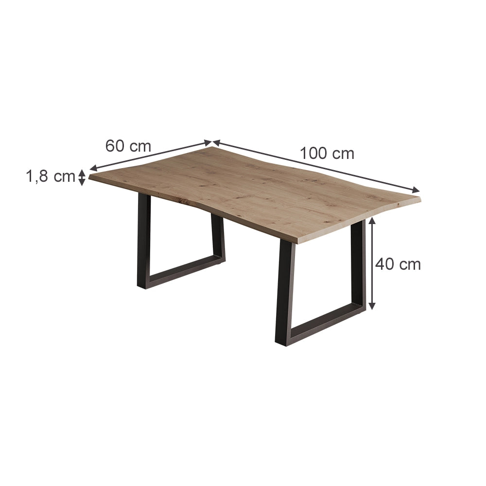 Vicco Tavolino da caffè Artigiano 100 x 60 cm