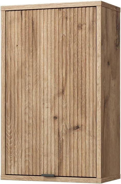 Mobile da bagno Eliza, Quercia vichinga, 40 x 65 cm con una porta, adatto per l'installazione a parete per riporre accessori da bagno