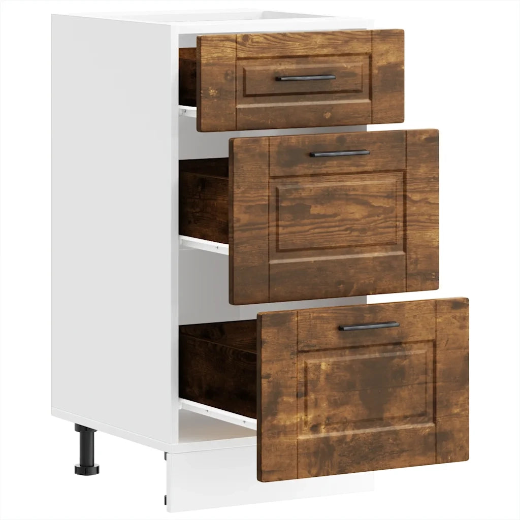 Base da Cucina-Mobile Base da Cucina Porto Rovere Fumo in Legno Multistrato 618002