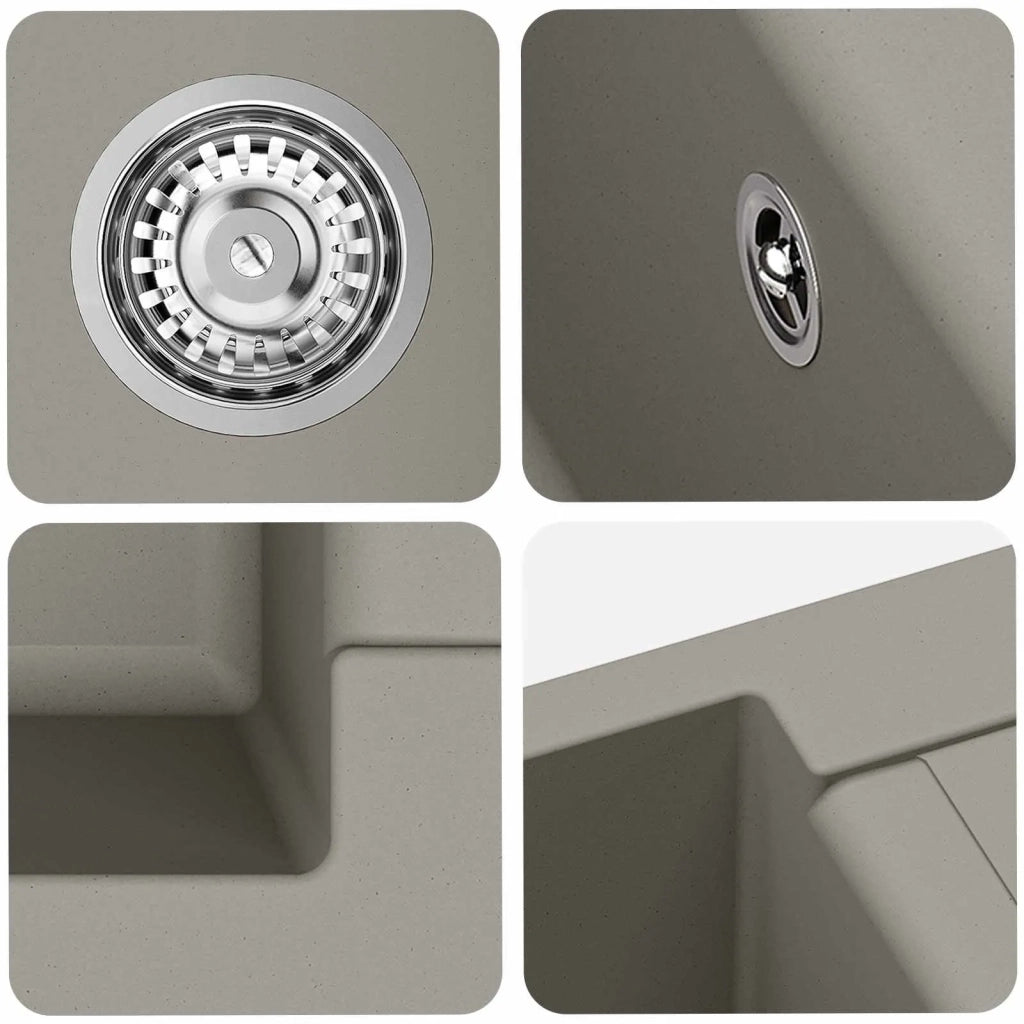 Lavello Grigio 620 x 500 mm 80% Quarzo e 20% Resina CFW2177194