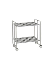 Carrello da cucina pieghevole grigio con ruote BAUHAUS 2 ripiani