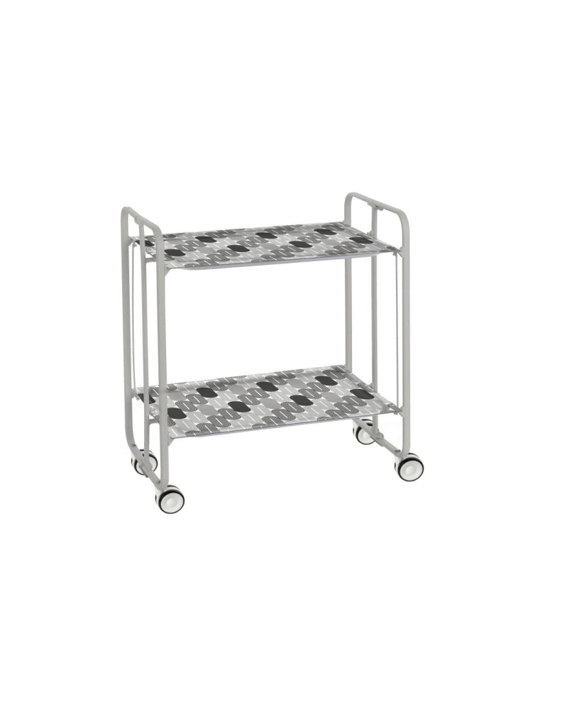 Carrello da cucina pieghevole grigio con ruote BAUHAUS 2 ripiani