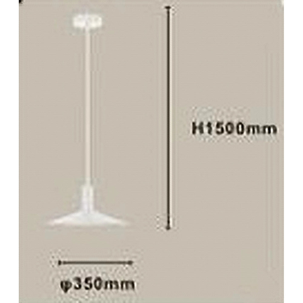 Trade Shop - Lampadario A Sospensione Moderno Con Paralume Conico In Ferro Bianco E27 33801 -