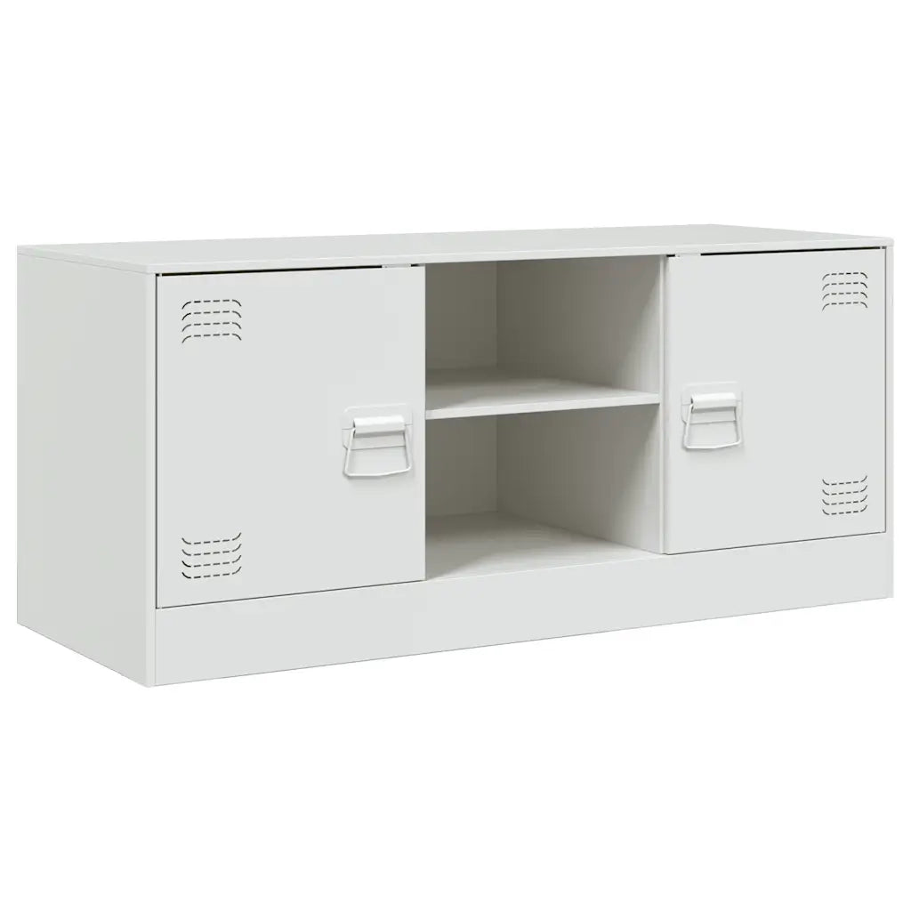 Mobile TV | Armadietto TV | Mobile Porta TV Bianco 99x39x44 cm in Acciaio