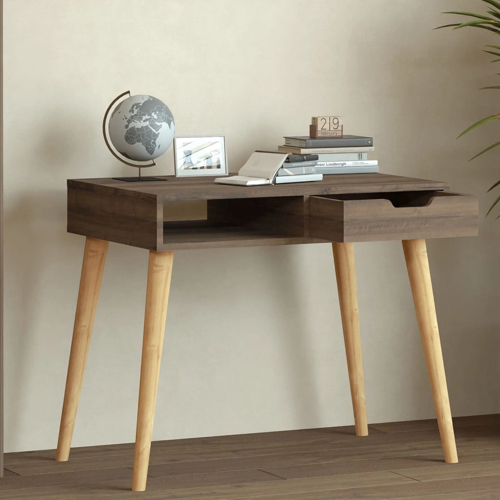Santerno, Consolle un Vano, 90x60x80h cm Marrone Noce