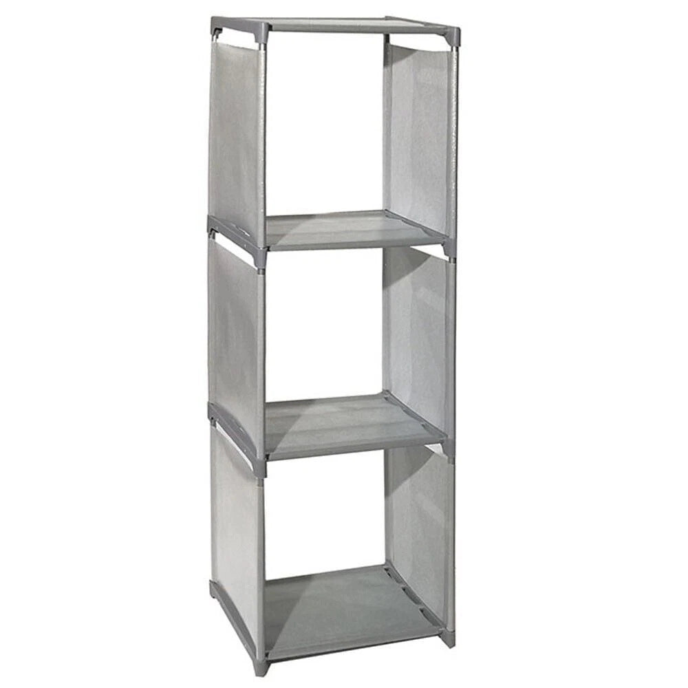 Trade Shop - Scaffale Multiuso A 3 Scomparti Ripiani Armadio Componibile Per Bucato Mobile Casa Bagno -