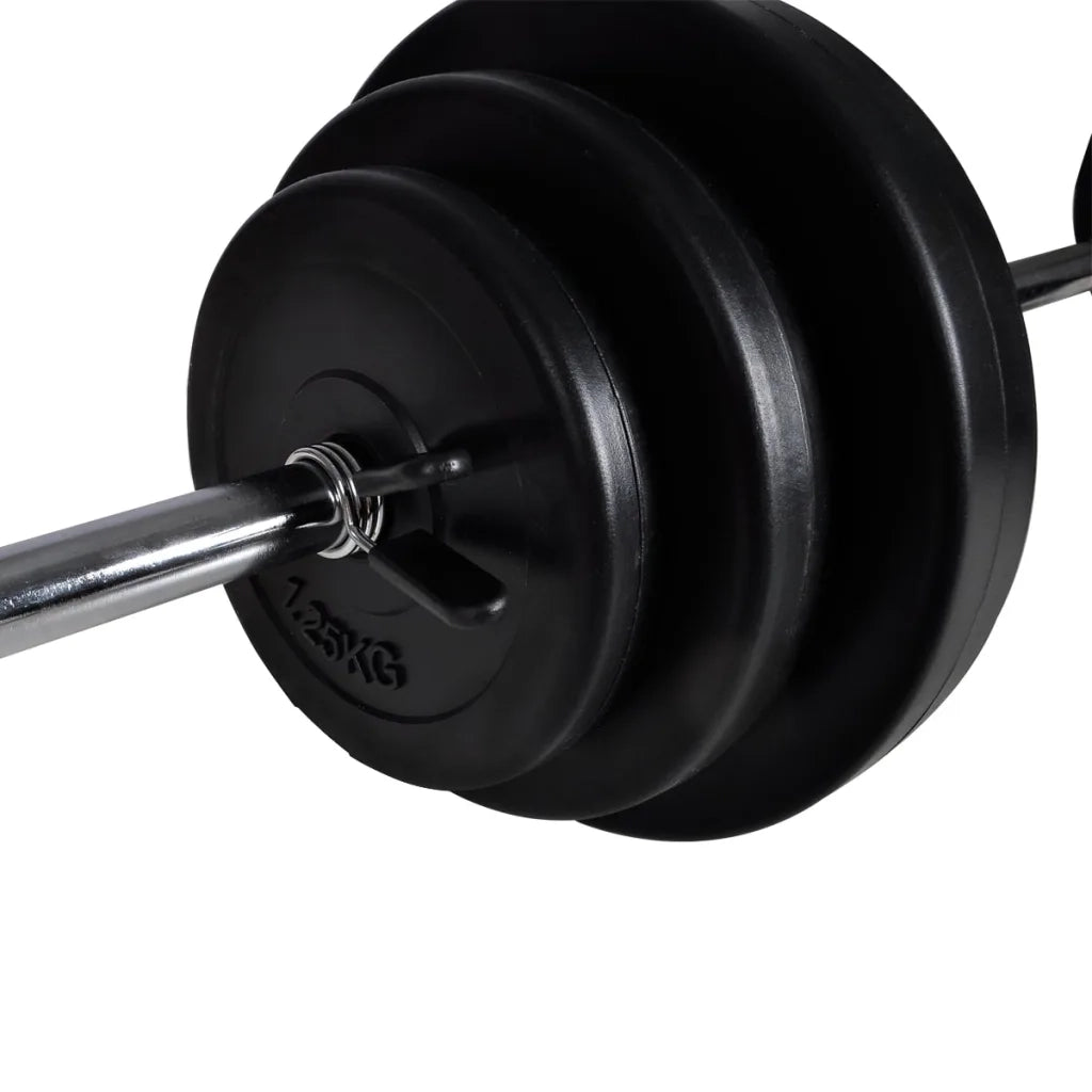 Panca da Palestra con Bilanciere e Set di Manubri 30,5 kg CFW8497528