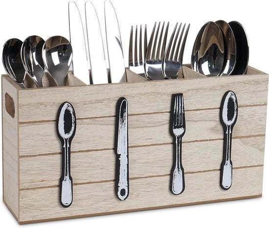 Organizzatore per utensili da cucina, contenitore per posizionare forchette, cucchiai, coltelli, grande