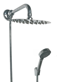 Kit doccia deviatore con doccetta, soffione 20 cm e braccio 30 cm