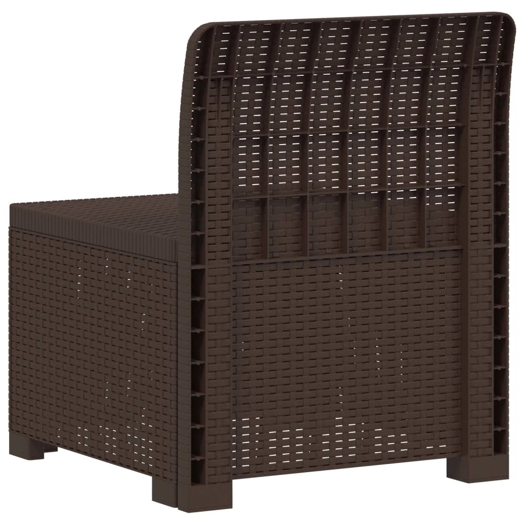 Divano da esterno-Divano da Giardino a 1 Posto Aspetto Rattan PP Marrone 846462