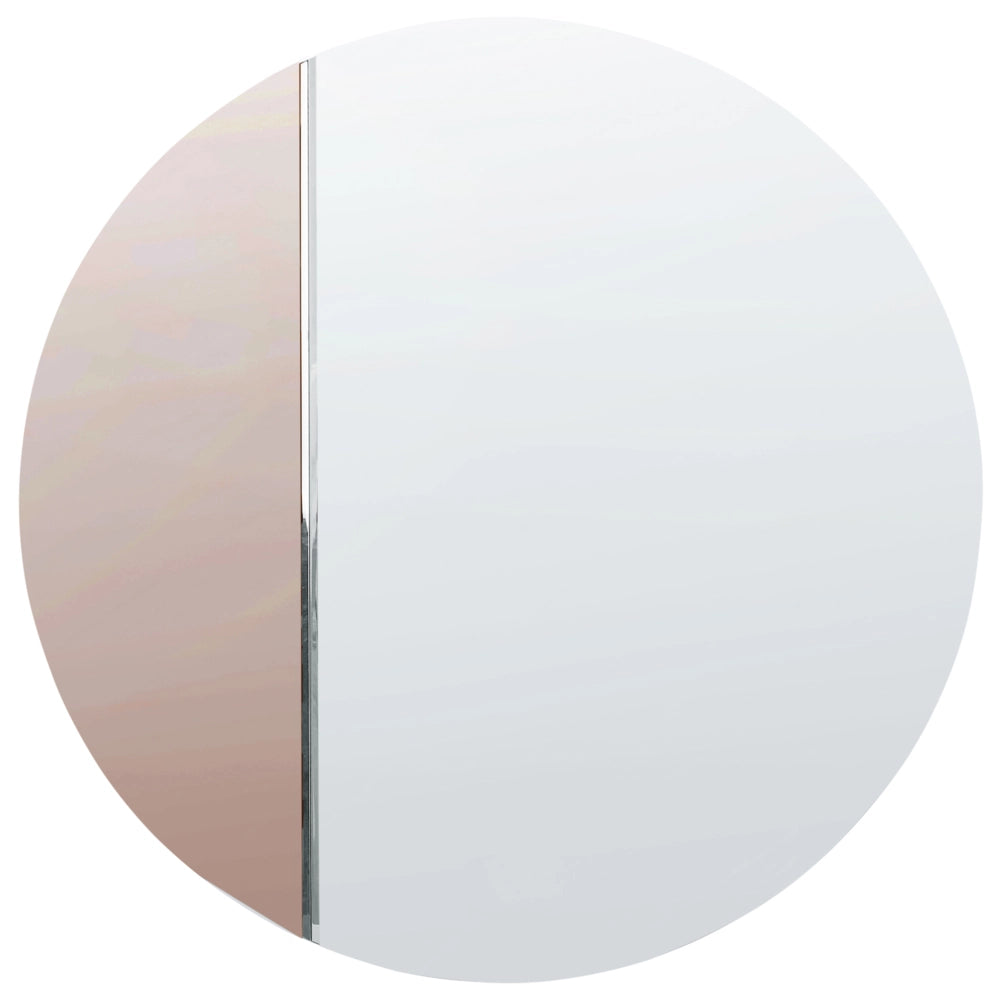 Specchio da parete oro rosa 79 x 79 cm Forma rotonda con ganci Decorazione da parete in stile moderno