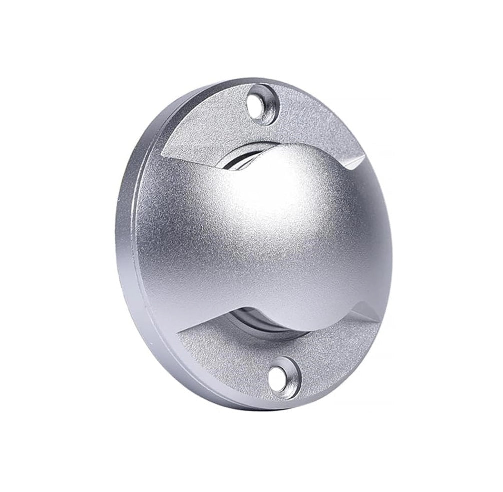 Faretto LED Calpestabile da Esterno Radente 4W 320lm 12V IP65 Biemissione Luce Naturale 4000K Grigio silver