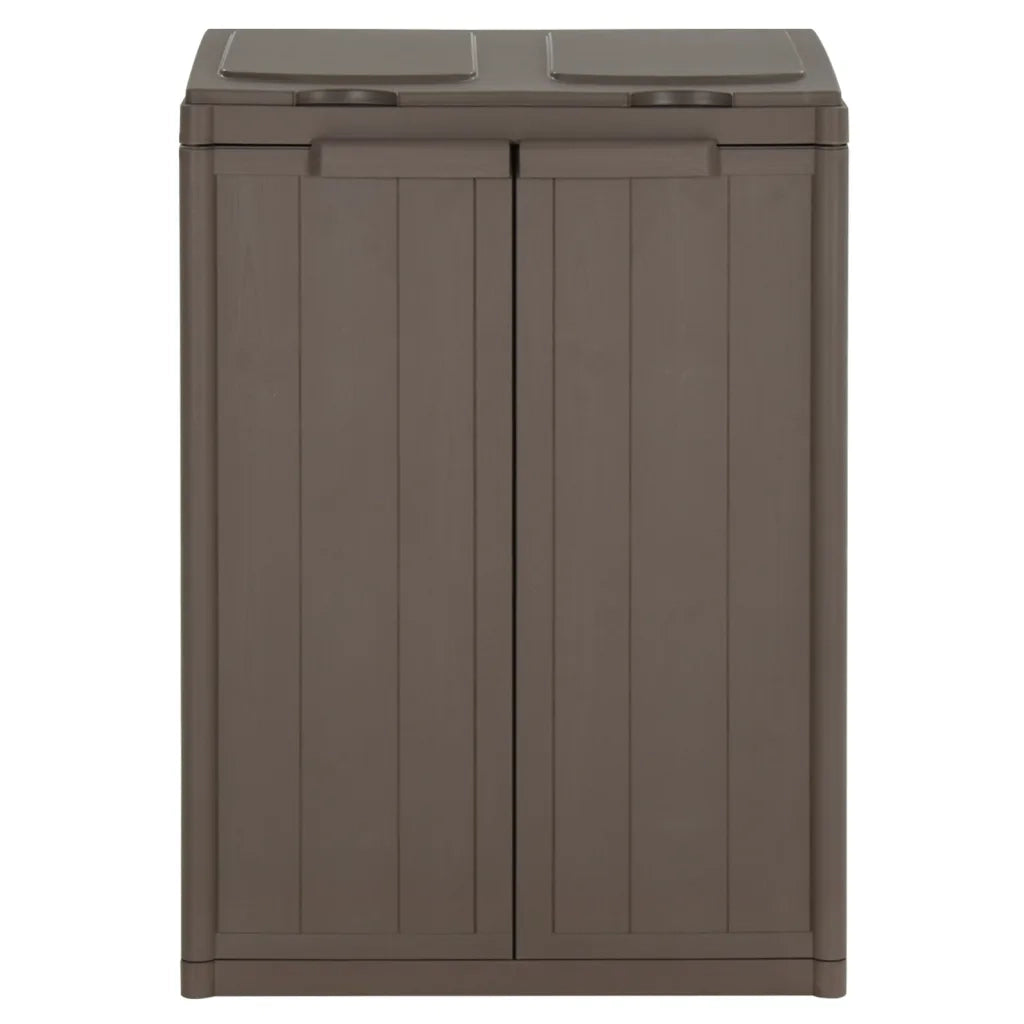 Pattumiera a 2 Ante Marrone 65 x 45 x 88 cm in PP 151225