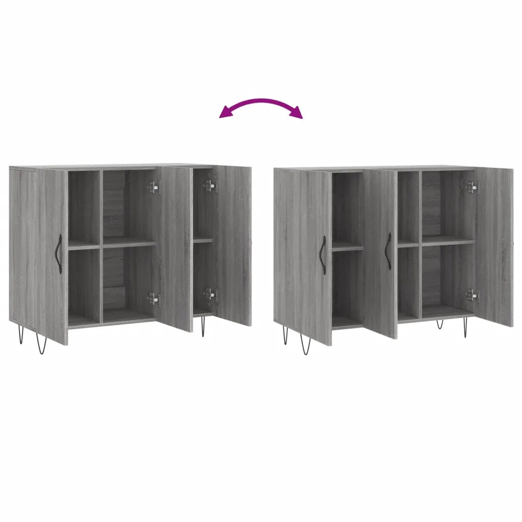 Credenza-Buffet-Armadio da cucina Grigio Sonoma 90x34x80 cm in Legno Multistrato 436547