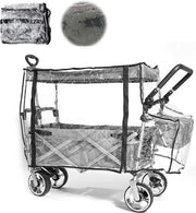 Ombrello pieghevole 110 x 74 cm - parapoggio da pioggia trasparente con chiusura a cerniera