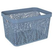 CESTA JUNGLE "L" 35,5X26XH21,3CM BLU CERULEO.