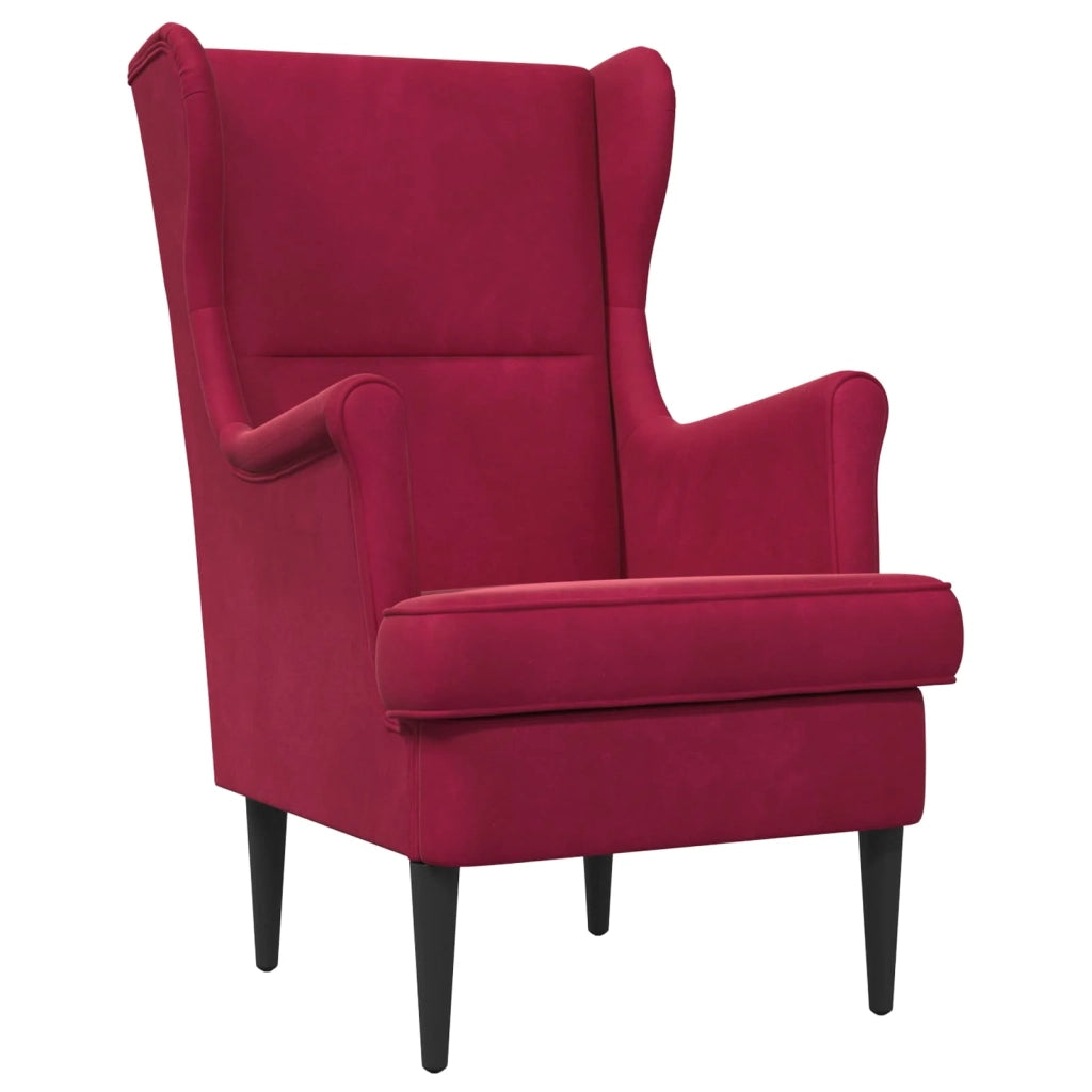 Poltrona | Sedia Relax Rosso Vino Velluto
