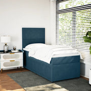 vidaXL Giroletto a Molle con Materasso Blu 80x200 cm in Velluto