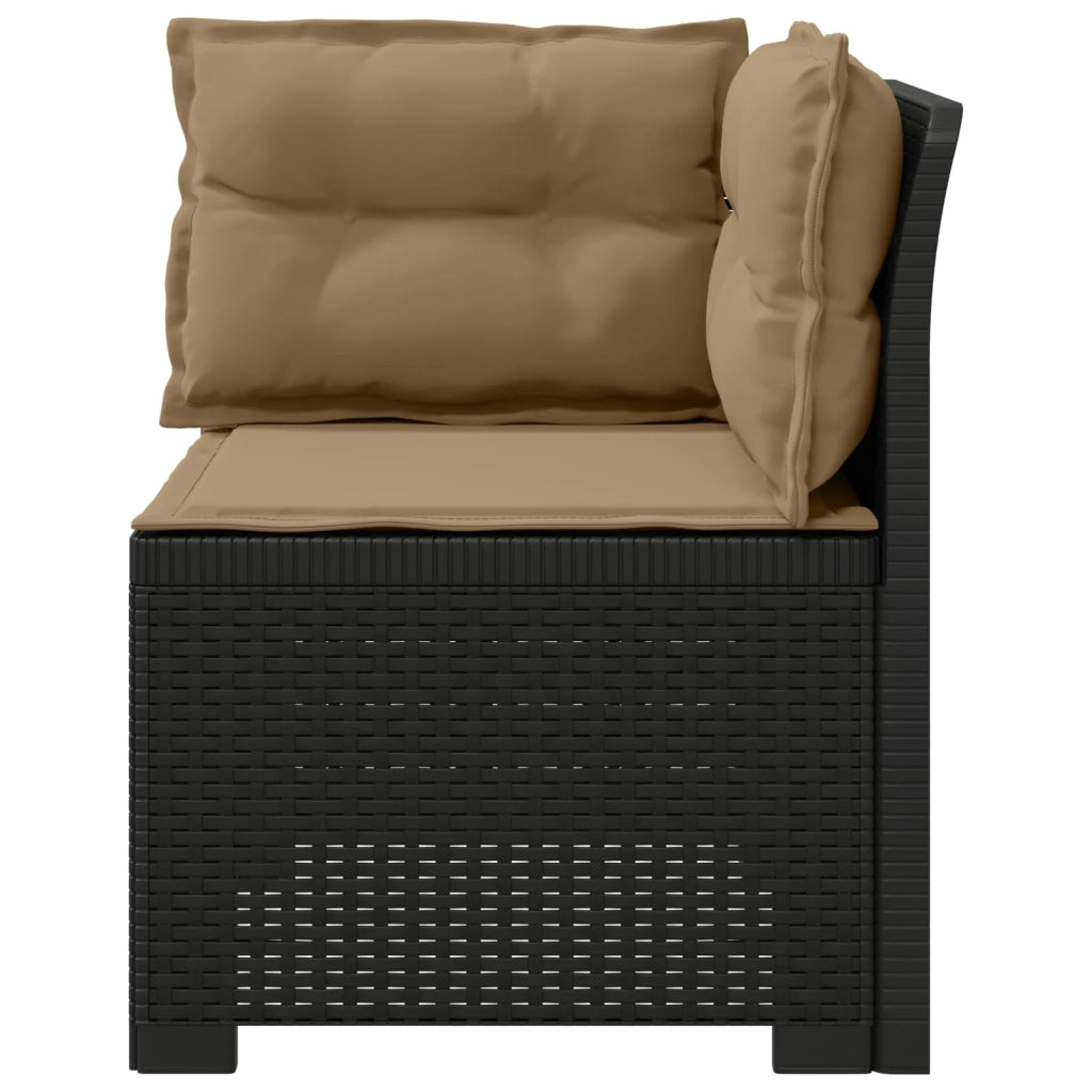 Divano da Giardino a 1 Posto con Cuscini Aspetto Rattan PP 8011834