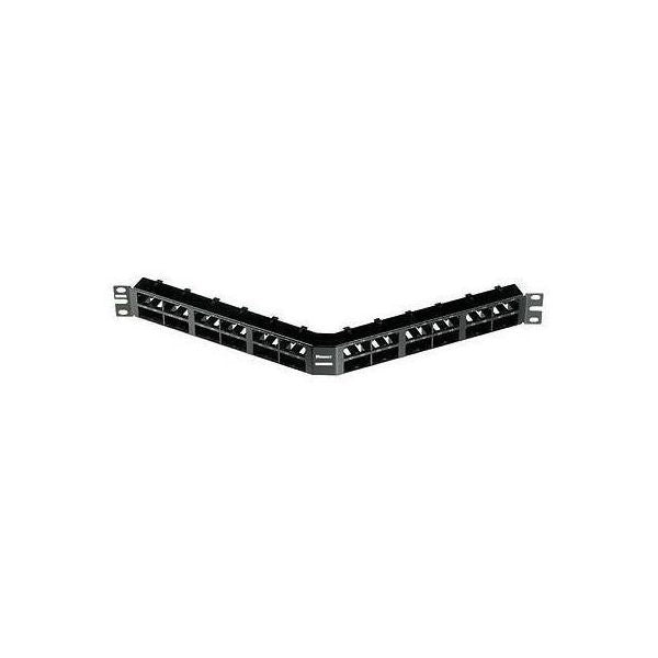 Pann.1u angol.per 48 rj45s nero - CPA48HDBL