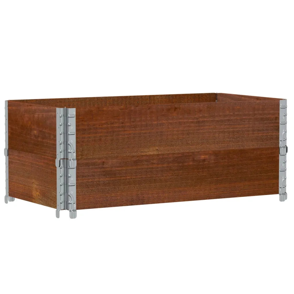Paretali per Pallet 2pz Marroni 100x50cm Legno Massello di Pino 4010285