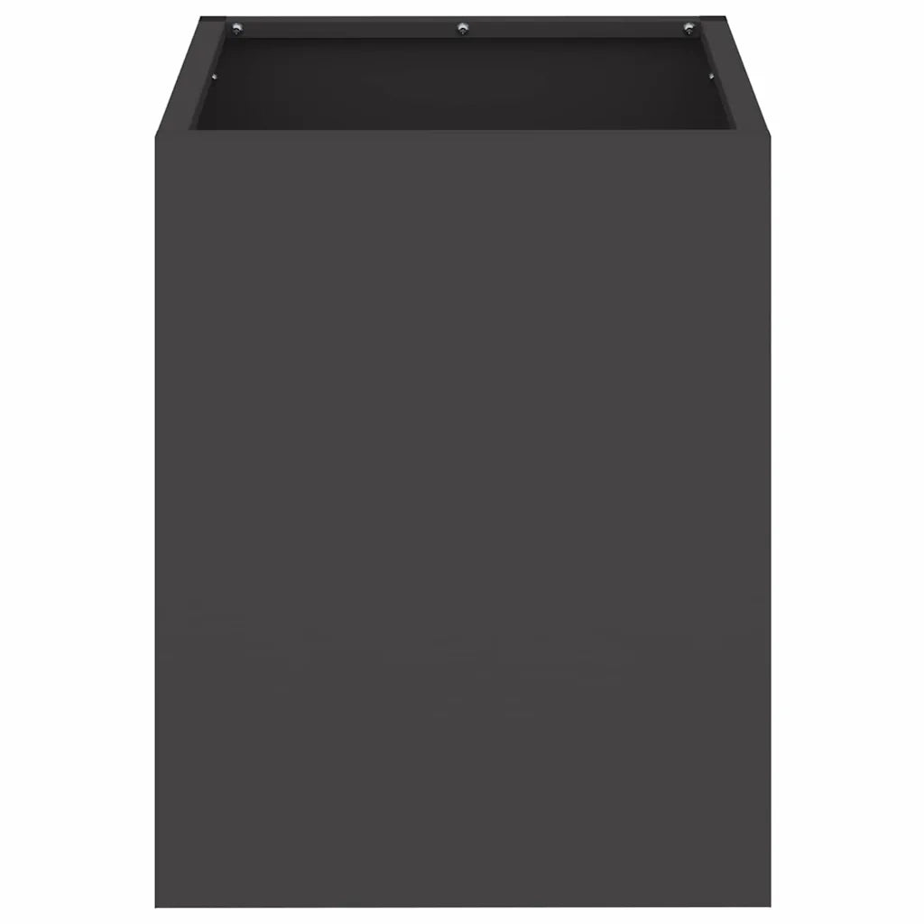 vidaXL Vaso da giardino Nero 32 x 32 x 40 cm Acciaio laminato a freddo