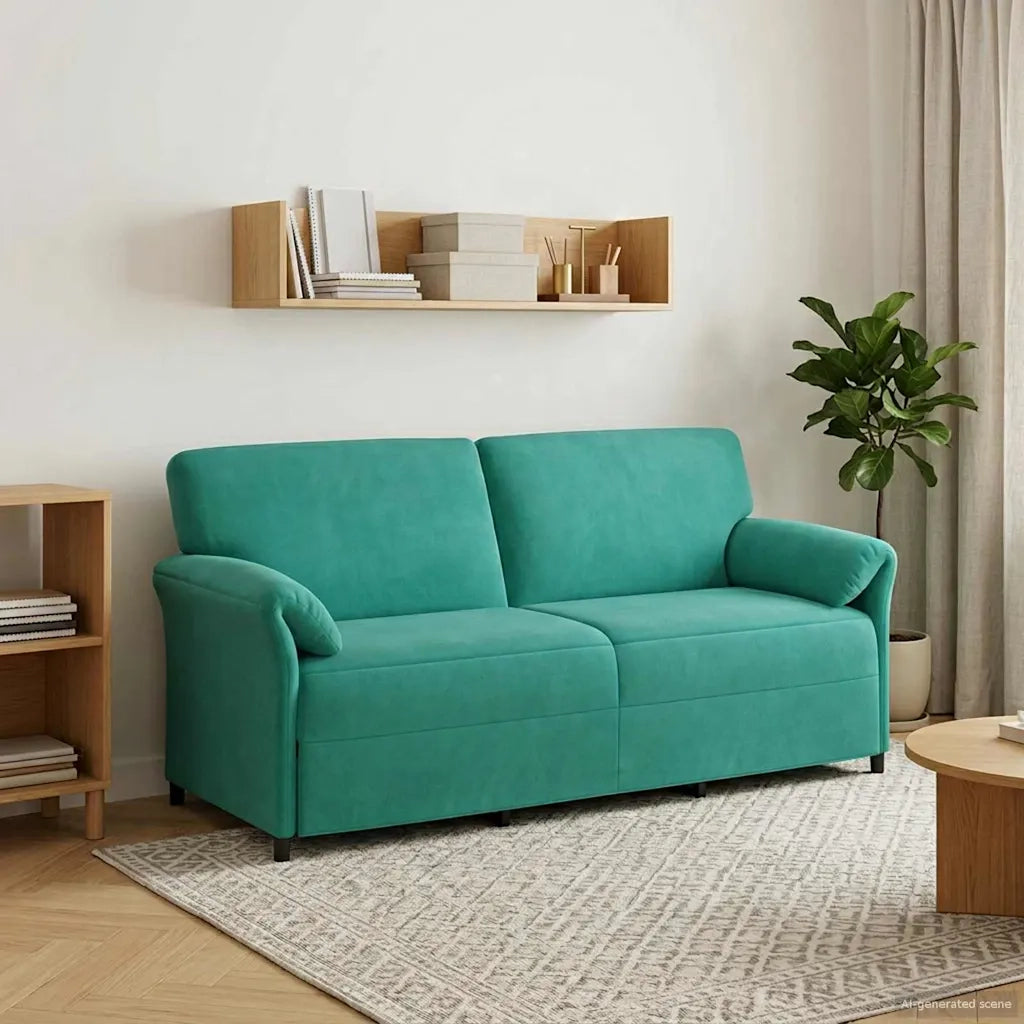 Divano 3-Persone Turchese 198 x 83 x 95 cm Velluto