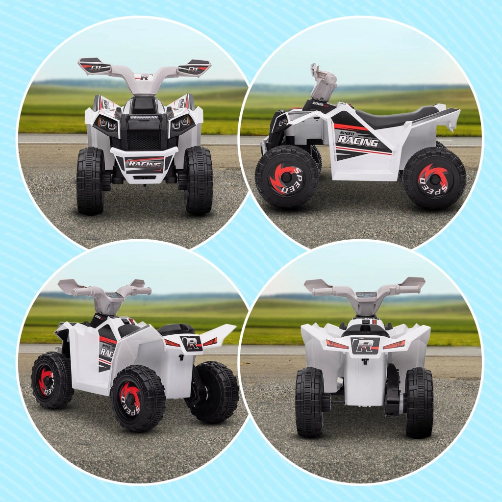 Quad Elettrico per Bambini 6V ¨C zephmum ¨C Bianco