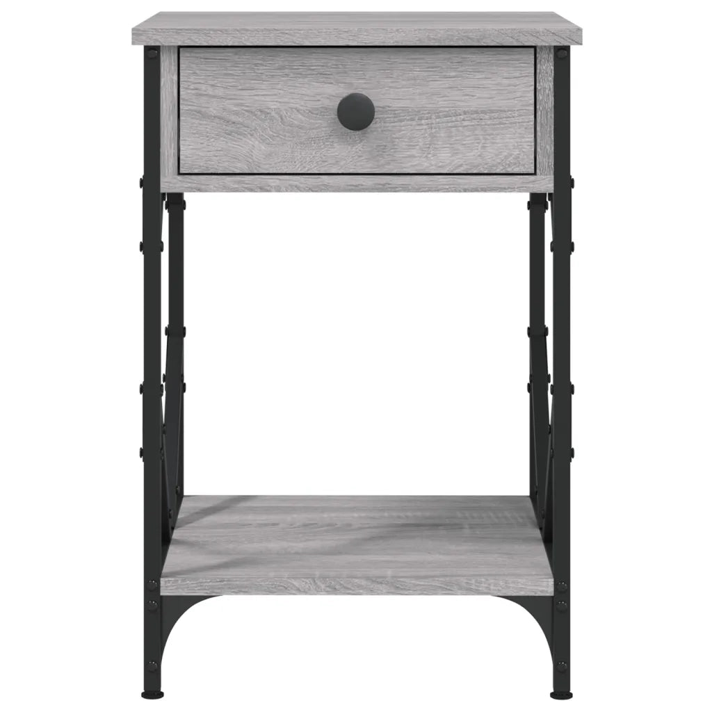 vidaXL Comodino Grigio Sonoma 40x42x60 cm in Legno Multistrato