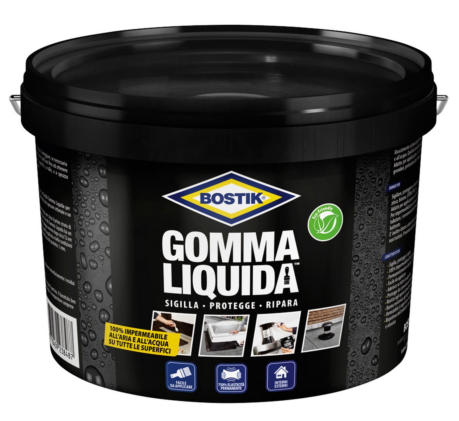 bostik gomma liquida impermeabile protegge e ripara 16 lt cod:ferx.96039